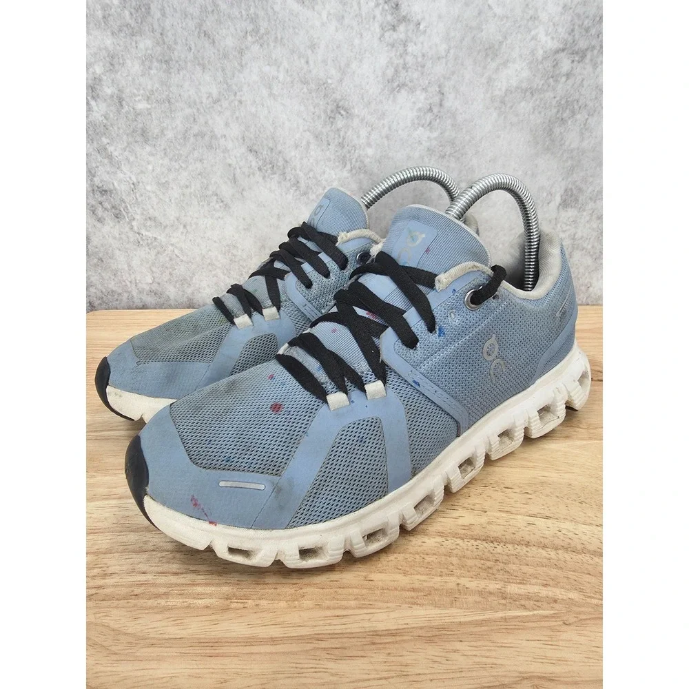 On Running Cloud 5 Running Shoes Womens 8 Blue Sneakers Trainers Athletic
